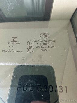 BMW 5' G30 G31 17R SKLO (OKNO) BOČNÍ DVEŘE LEVÝ PŘEDNÍ - 3