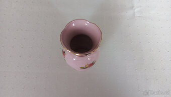 Vázička z růžového porcelánu - zn. Amfora Bohemia - 3