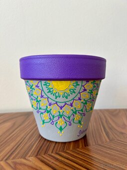 Ručně malovaný květináč - 3