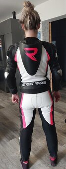 Dámská kombinéza Street Racer Kiara černo-bílo-fluo růžová - 3