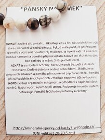 Pánský minerální náramek Howlit,Jaspis,Achat - 3