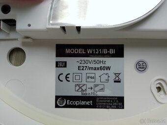 Nástěnné a stropní svítidlo Ecoplanet - model W131/B-BI - 3