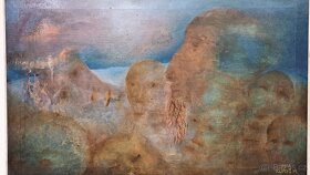 Velký obraz - Milan Klimeš 1972 - olej plátno 6789 - 3