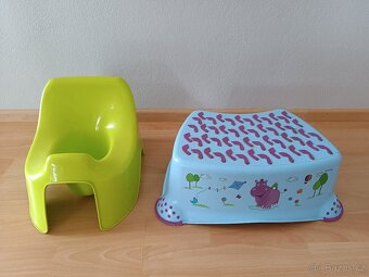 Dětská protiskluzová stolička/stupínek Hippo+nočník - 3