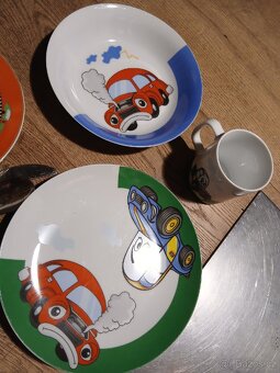 Dětská jídelní sada auta - 3