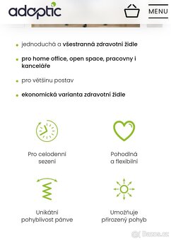 Kancelářská zdravotní židle Adaptic EASY - 3