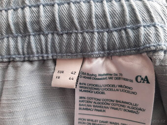 Dámské kalhoty šedomodré C&A - 3