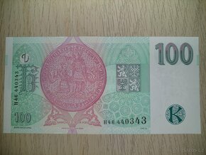 Prodám bankovky ČR 100Kč z roku 1997 - 3