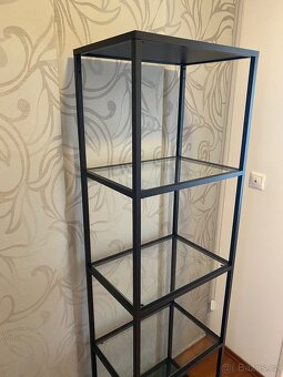 Policový regál IKEA VITTSJÖ (černá, sklo) - 3