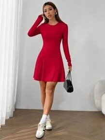 Krátké šaty červené - M - 3