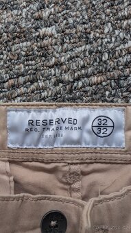 Pánské kalhoty Reserved béžové vel. 32 - 3