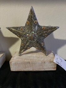 luxusní vintage dekorace  korálkové hvězdy - nejen vánoční - 3