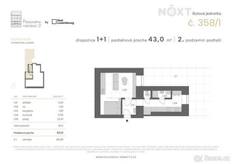 Prodej byt 1+1, 43㎡ - 3