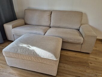 Sedací souprava pohovka Kivik IKEA 3 místná + Taburet - 3