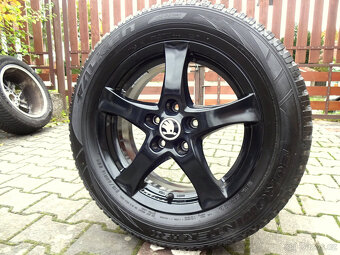 ZIMNÍ ALU 16" 5x112 pneu 215/60R16 pěkný stav - 3