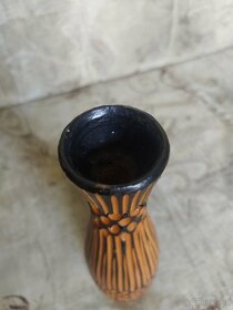 Dřevěná vázička a talířek - 3