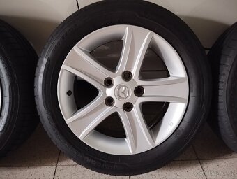 ALU 5x114,3 r16x7j ET 55, 205/55/16 zánovní Dunlop 7,5mm - 3