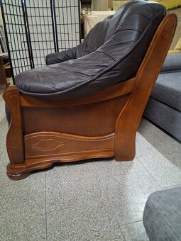 Pohovka kožená rustikální - 3