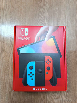 Prodám nové Nintendo Switch OLED (Neon Blue / Red) v záruce - 3