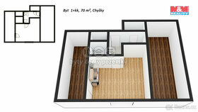 Pronájem bytu 2+kk, 70 m² - 3