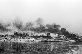 plechová cedule: Stalingrad 1942 - řeka Volha - 3