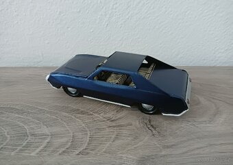 Retro hračka, plechové autíčko, setrvačník - 3