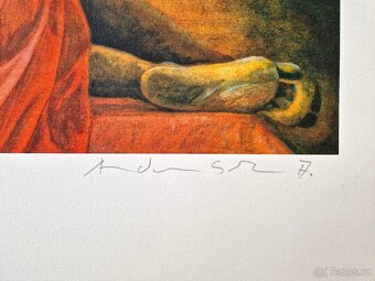 ANDREAS SCHOLZ - Nude with Calla Left (CERTIFIKÁT), Litograf - 3