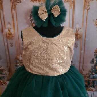 Dětské slavnostní společenské šaty s flitry - 3