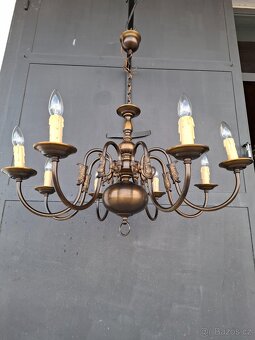 Xl mosazný vlámský lustr - 3