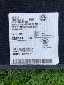 Originální černé koberečky do VW Passat B8 (titanschwarz) - 3