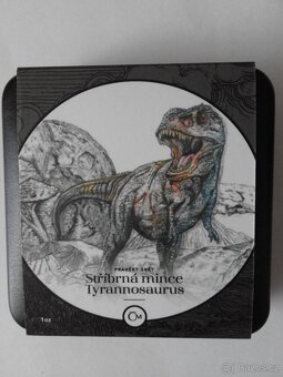 Stříbrná mince Pravěký svět - Tyrannosaurus proof - 3