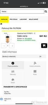 Palivovy filtr PE 973 - octavia 2 1.9 tdi - 3