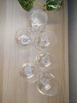 Sada 6 sklenek na koňak / brandy – Napoleon styl, zlatý lem - 3