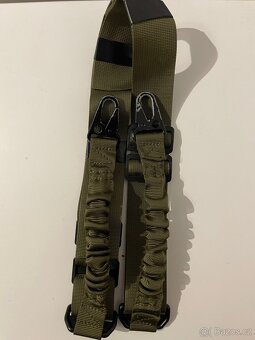 Dvoubodový popruh na airsoftové zbraně, zelený - 3
