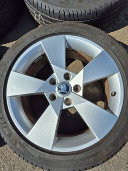 Sada elektrony R17 Octavia III a letní pneu Michelin 225/45 - 3