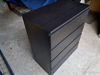 Komoda Ikea Malm černá 4 zásuvky - 3
