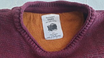Vínový svetr Zara vel. 116 - 3