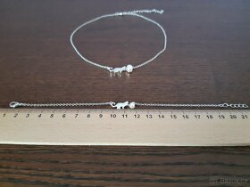 Náhrdelník + náramek kočka s klubíčkem - 3