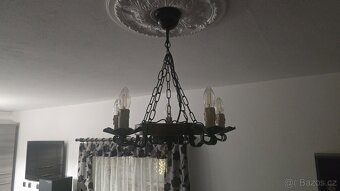 Prodám krásný kovový lustr rustikální - 3