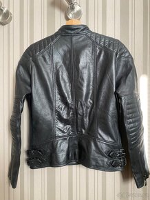 Dámská černá kožená bunda - 3