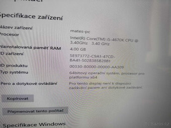 Asus H87M-E + Core i5 4670K + Chladič + 4Gb ddr3 ram - 3