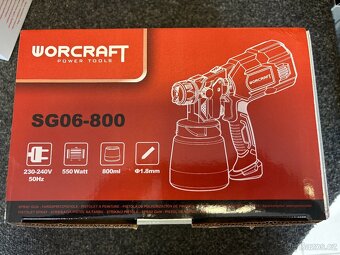 Elektrická stříkací pistole Worcraft SG06-800, 550W, - 3