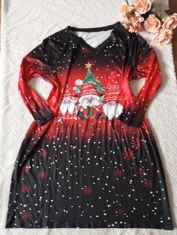 Nové vánoční šaty. Vel 56/58 . - 3