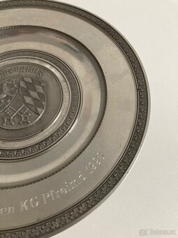 Talíř na stěnu, cínový - 3