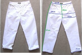 Vintage 90's pohodlné bílé dámské džíny - 3