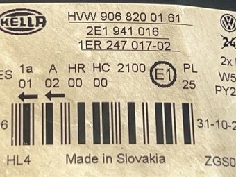 Pravý halogen 2E1941016 VW Crafter 2E 50 L4H3 r.v. 2013 - 3