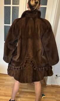 Pravý norkový kožich elegantní - 3
