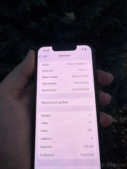 Prodám iphone 13 mini 128 gb - 3