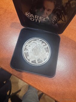 Stříbrná mince Karel Gott s podpisem sběratelská edice 50ks - 3