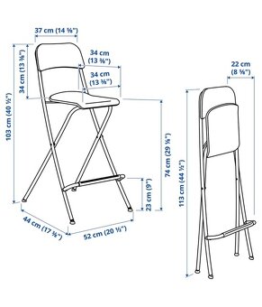 Barové židle Ikea Franklin - 2 ks - 3